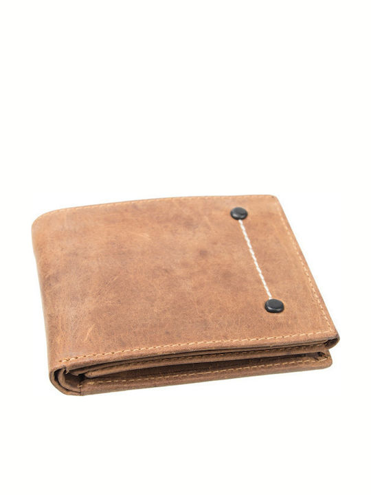 HU Leather Men's Wallet Classic Tabac Brown