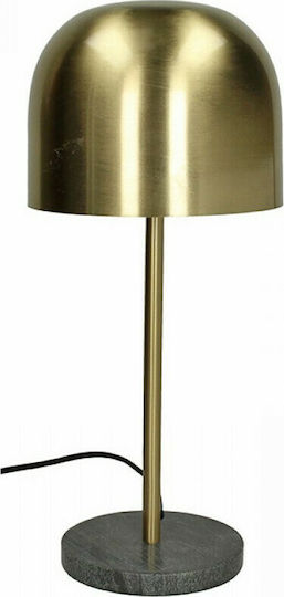 Zaros Metal Vintage LED Table Lamp with Gold Shade and Base