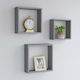 Shelves Wall Gray 3pcs 30x10x30cm