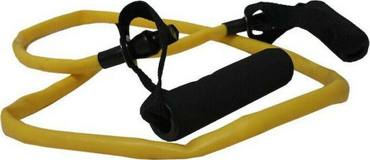 SMJ Sport GB-S2109 Widerstandsbänder Gymtube Schwer mit Griffen Gelb Widerstandsbänder mit schweren Griffen 1.48m