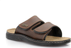 Bella Men's Leather Sandals Brown