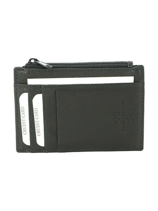 BLACK LEATHER CARD HOLDER CG308