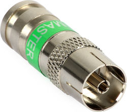 Master E3006 Plug Coaxial female Silver