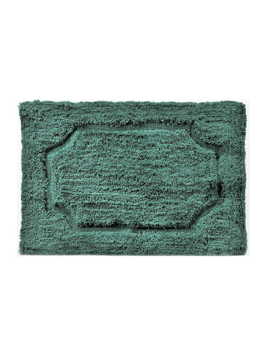 Down Town Home Bath Mat Verona 60-0210 Πράσινο Σκούρο 60x90εκ.