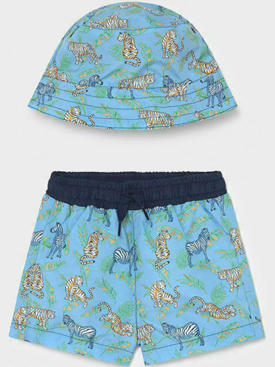 Mayoral Kinder Badeanzug Badeshorts mit Hut Hellblau