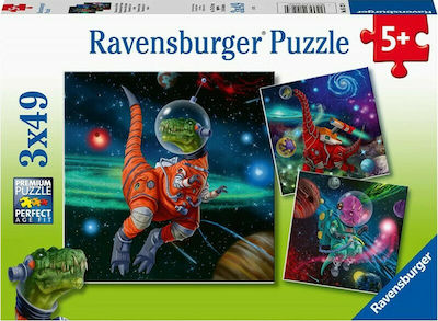 Puzzle pentru Copii Δεινόσαυροι στο Διάστημα pentru 5++ Ani 147buc Ravensburger