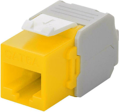 Goobay Keystone Module RJ45 jack to IDC Cat.6A 500MHz Yellow