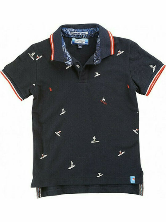 Gang Kids Polo Short Sleeve Blue