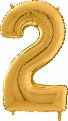 NUMERO 2 BALLON GOLD BALON 82cm