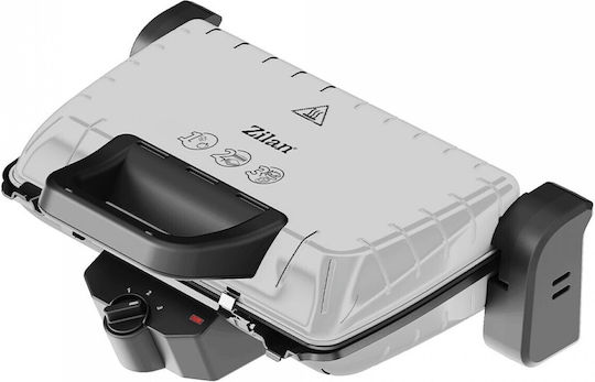 Zilan -GRY Sandwich Maker Grill with Removable Plates 1600W Gray