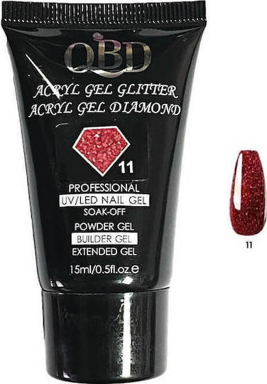 QBD Nail Acrygel Glitter 11 Diamond 11 15ml