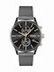Boss Associate Men's Watch 42mm Chronograph Battery with Black Metal Bracelet