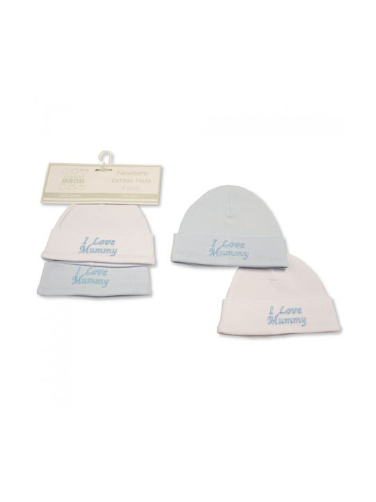 Nursery Time Baby Cotton Cap Set 2pcs - I Love Daddy (BW0503-0477) Albastru