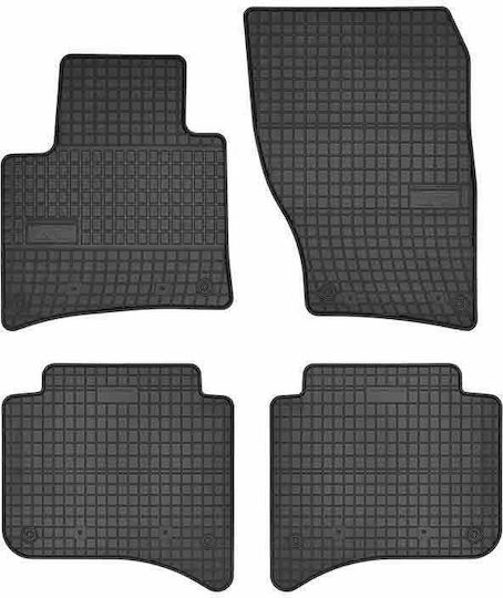 Frogum Set of Front and Rear Mats 4pcs Tray Type for Volkswagen Touareg 2010+ Black