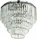 Eglo Agrigento Vintage Ceiling Light with Socket E14 with Crystals 50pcs Silver