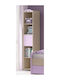 S2 Bücherregal Boden Latte-Lilla 38.2x35x180cm