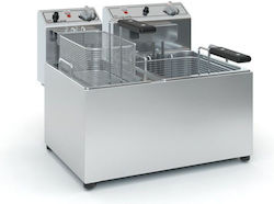 ΤζεΘάν Ηλεκτρική Φριτέζα Διπλή 5.9kW 48x42x38cm Φ1007 230V
