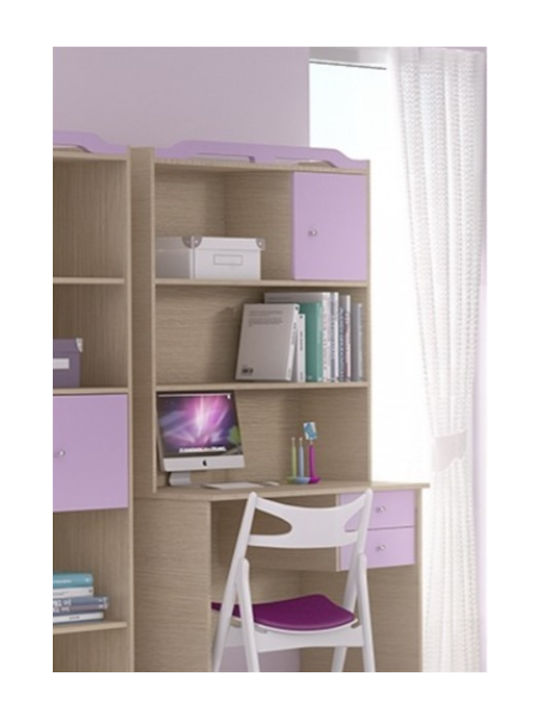 Kids Wooden Shelf S2 Purple 100x30x105cm