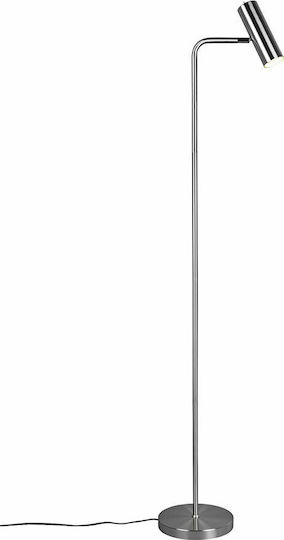 Trio Lighting Marley Floor Lamp H151xW45cm. with Socket for Bulb GU10 Silver