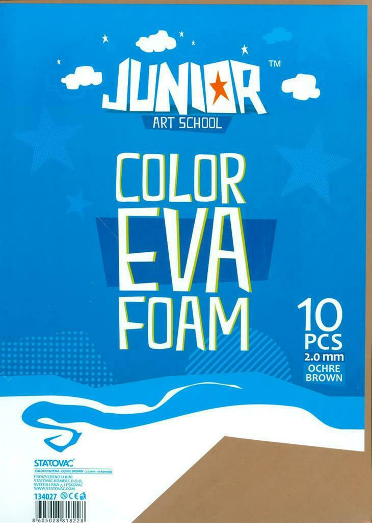 Statovac Αφρώδες Χαρτί Junior Art School Color Eva Foam A4 Καφέ 10 Φύλλα Junior 134027 Skroutz.gr