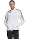 Adidas Marathon 3-stripes Γυναικείο Αθλητικό Μπουφάν Λευκό
