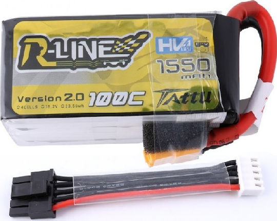 Tattu R-Line Батерия Li-Po 15.2V 1550mAh 100C 4S XT30 за Дрон