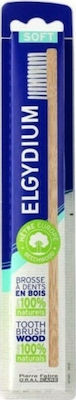 Elgydium Wood Toothbrush Manual Toothbrush Soft White 1pcs