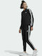 Adidas Essentials 3 Stripes Γυναικείο Σετ Φόρμας Μαύρο