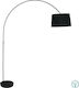 Fan Europe Dream Floor Lamp Y205xH35cm with E27 Lamp Bulb Base Black