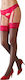Cottelli Collection Sensual Stockings with Red Lace Sexy Κάλτσες Κόκκινες