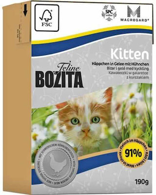 Bozita Feline Nasses Katzenfutter für Katze in Beutel mit Huhn 190gr 023907