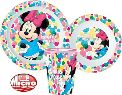 Stor Set de hrănire Minnie din Plastic Multicolor 3buc pentru 2+ luni