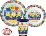 Stor Set de hrănire Minions din Plastic Multicolor 3buc pentru 2+ luni