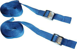 Eval Tie Down Strap Set with Stainless Steel Buckle (Blue)