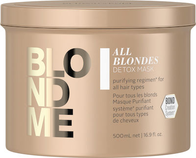 Schwarzkopf Μάσκα Μαλλιών All Blondes Detox για Προστασία Χρώματος 500ml