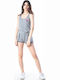 Women's Sleeveless One-piece Shorts Gray