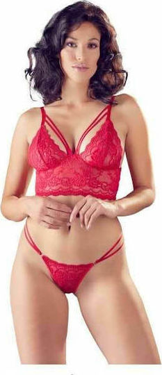 Cottelli Collection Sexy Lace Bra Set Red