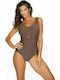 Marko One-Piece Swimsuit with Open Back Brown