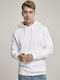 Urban Classics TB3086 Men's Sweatshirt with Hood and Pockets White