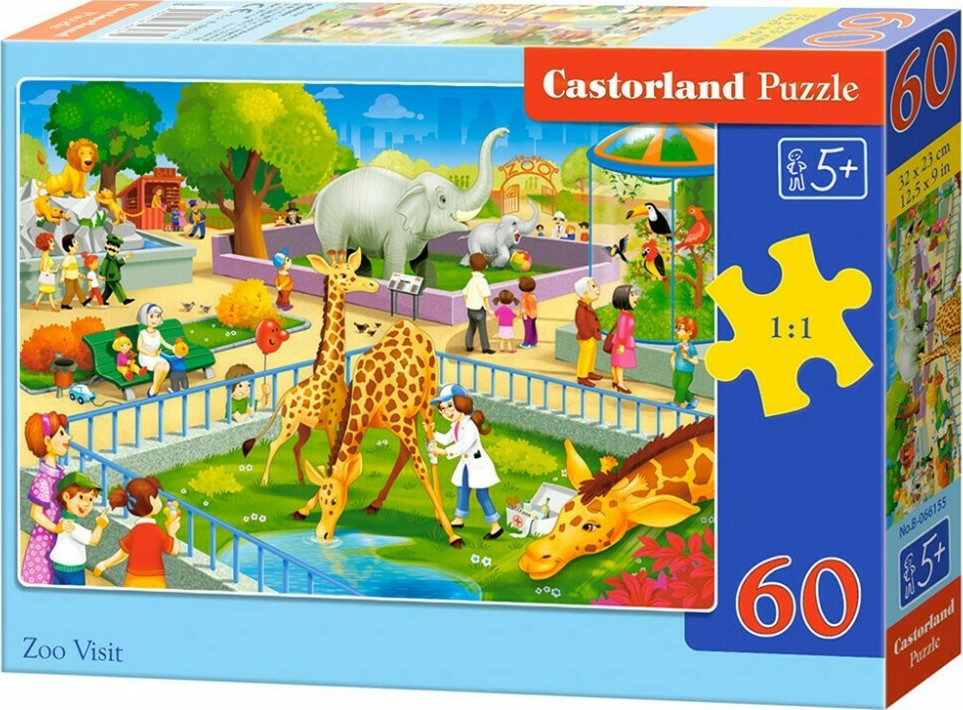 Παιδικό Puzzle Zoo Visit 60pcs για 5+ Ετών B66155 Castorland Skroutz.gr