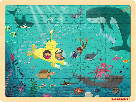 Ξύλινο Παιδικό Puzzle Underwater World για 4+ Ετών 100pcs Top Bright