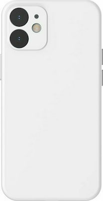 Baseus Liquid Silica Gel Silicone Back Cover White (iPhone 12 mini)