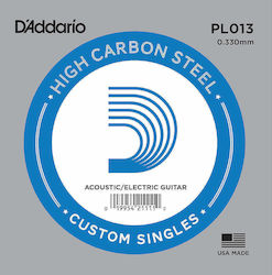 Daddario Single Steel String for Acoustic Guitar / Electric Guitar Single Plain .013"