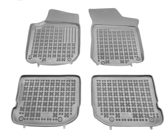 Rezaw Plast Satz Vorder- und Hintermatten Wannenartig 4Stück aus Gummi für Seat Toledo 2014+ Gray