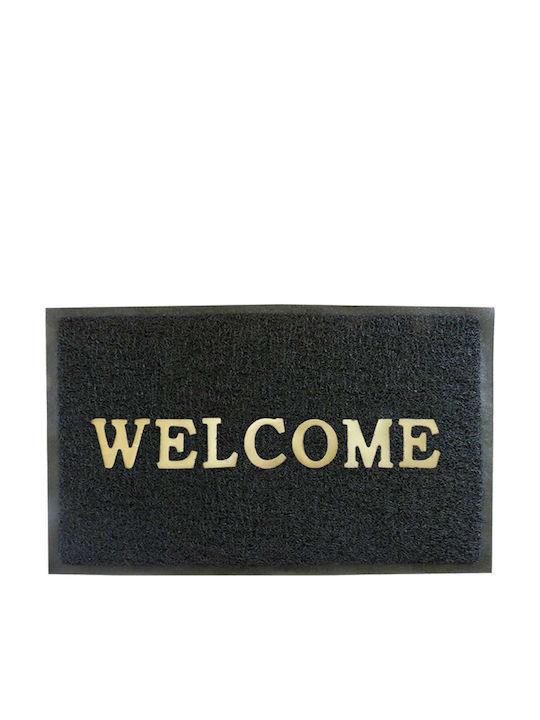 Art et Lumiere Entrance Mat Anti-slip Welcome Black 90x120cm