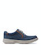 Clarks Bradley Vibe Leder Herren Mokassins in Blau Farbe