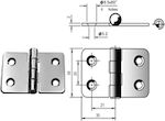 Eval Hinge Inox 60x39x1.75mm