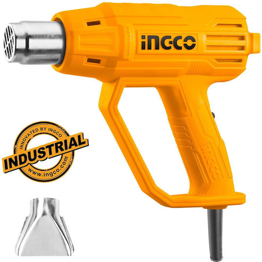 Ingco HG2000385 Πιστόλι Θερμού Αέρα 2000W με Ρύθμιση Θερμοκρασίας εως και 560°C