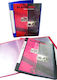 Black Red Clipboard Flexible with 40 plastic sleeves Slides for Paper A4 (Μiscellaneous colours) 1pcs