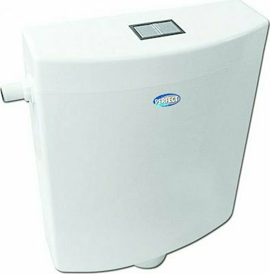 Gloria Turcese Perfect Wall Mounted Plastic High Pressure Rectangular Toilet Flush Tank White